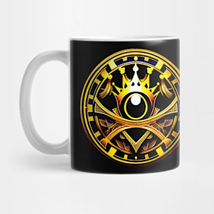 Mystical Illumination: All-Seeing Eye within Cosmic Sphere Mug